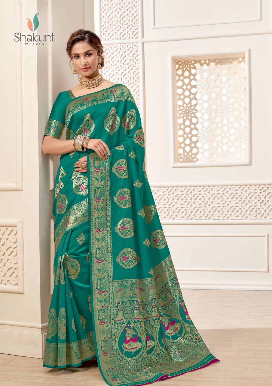 shakunt weaves Gauriputri art silk festive look saree catalog