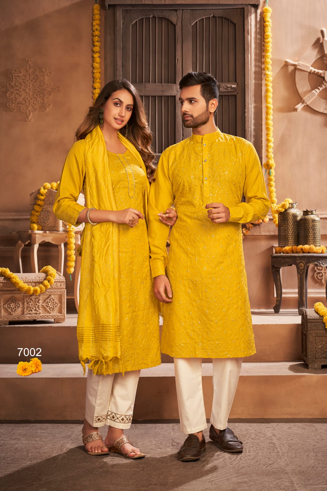 Sukanya Fashion Royal Couple V 7 cotton astonnishing style combo of Kurta with Pants and Kurti with Pants Dupatta catalog