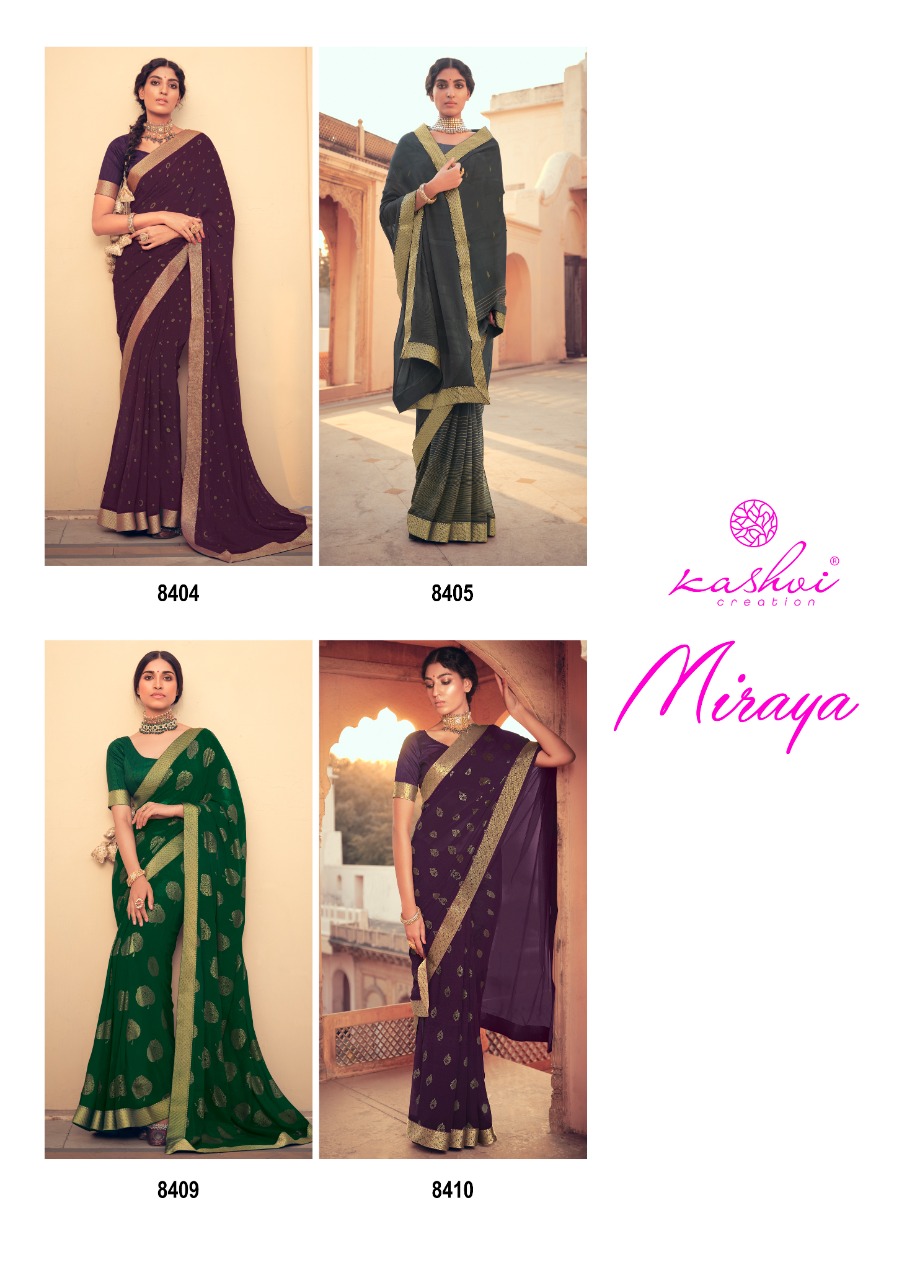 lt kashvi creation miraya georgette astonishing saree catalog OLD