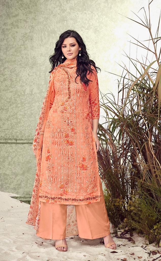 glossy crescent viscose gorgeous look salwar suit catalog