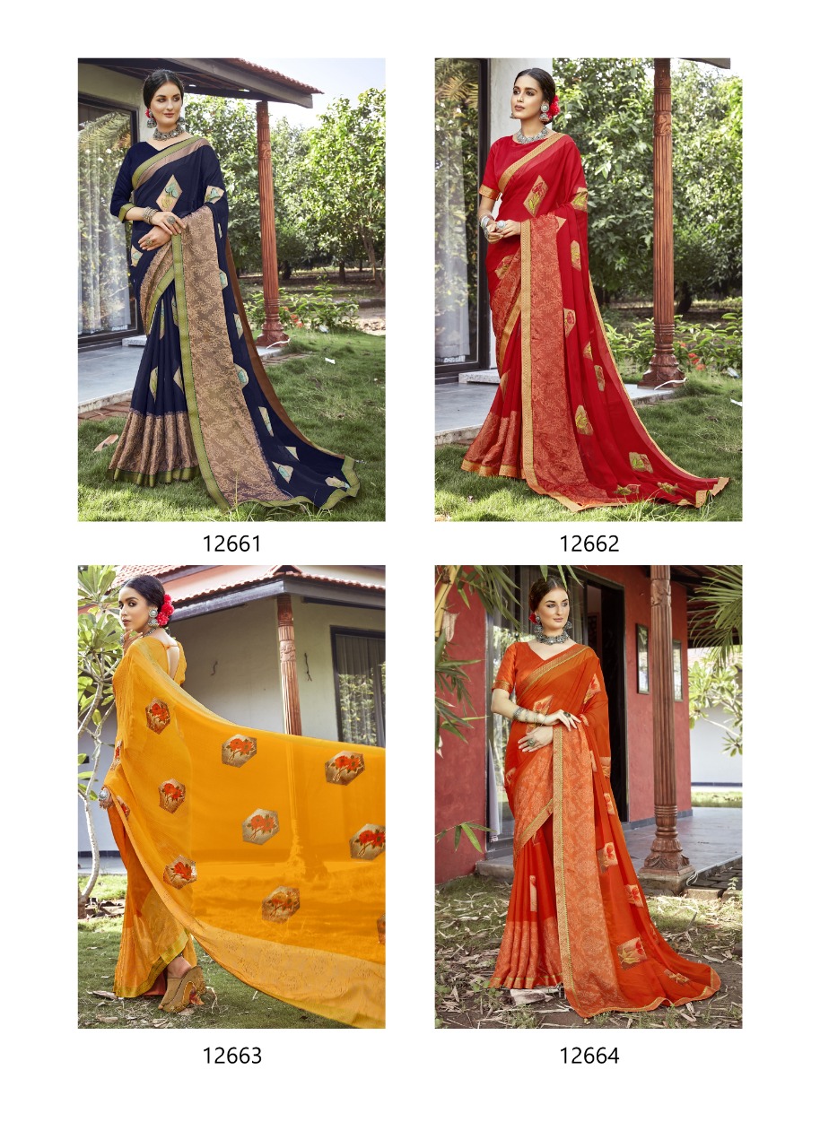 vallabhi print Tamanna Brasso print astonishing saree catalog