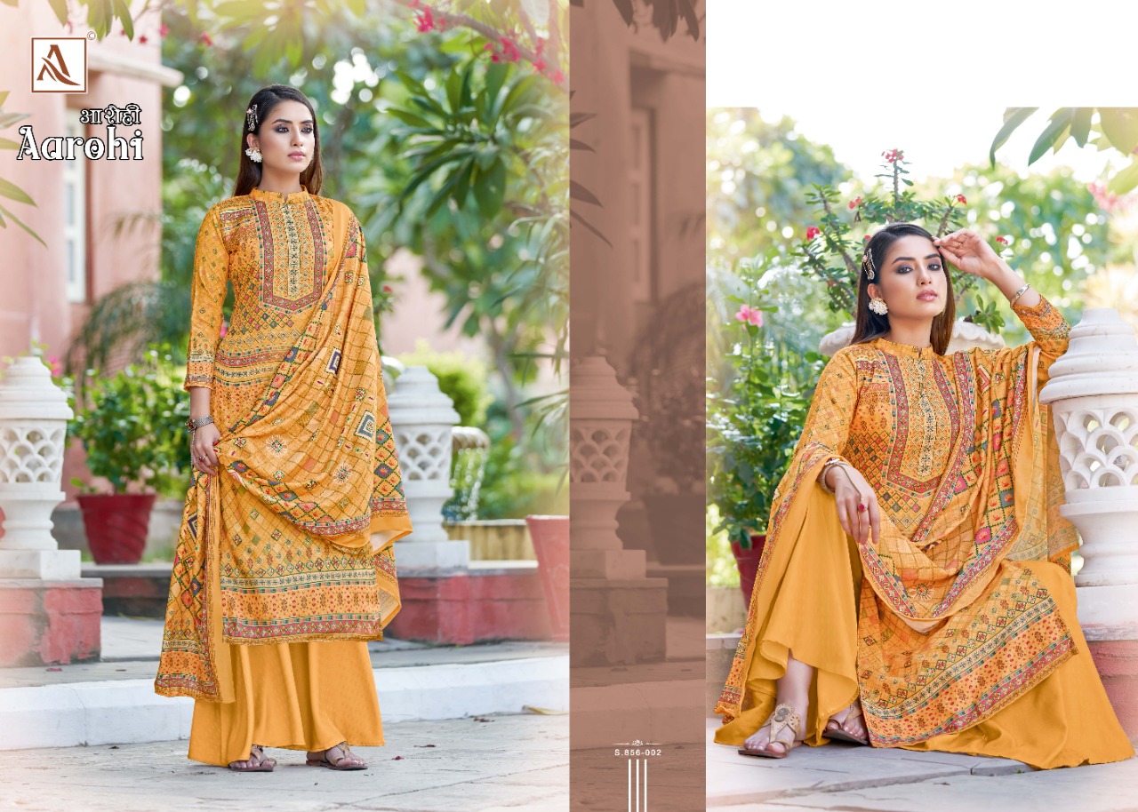 alok suit Aarohi pashmina decent look salwar suit catalog