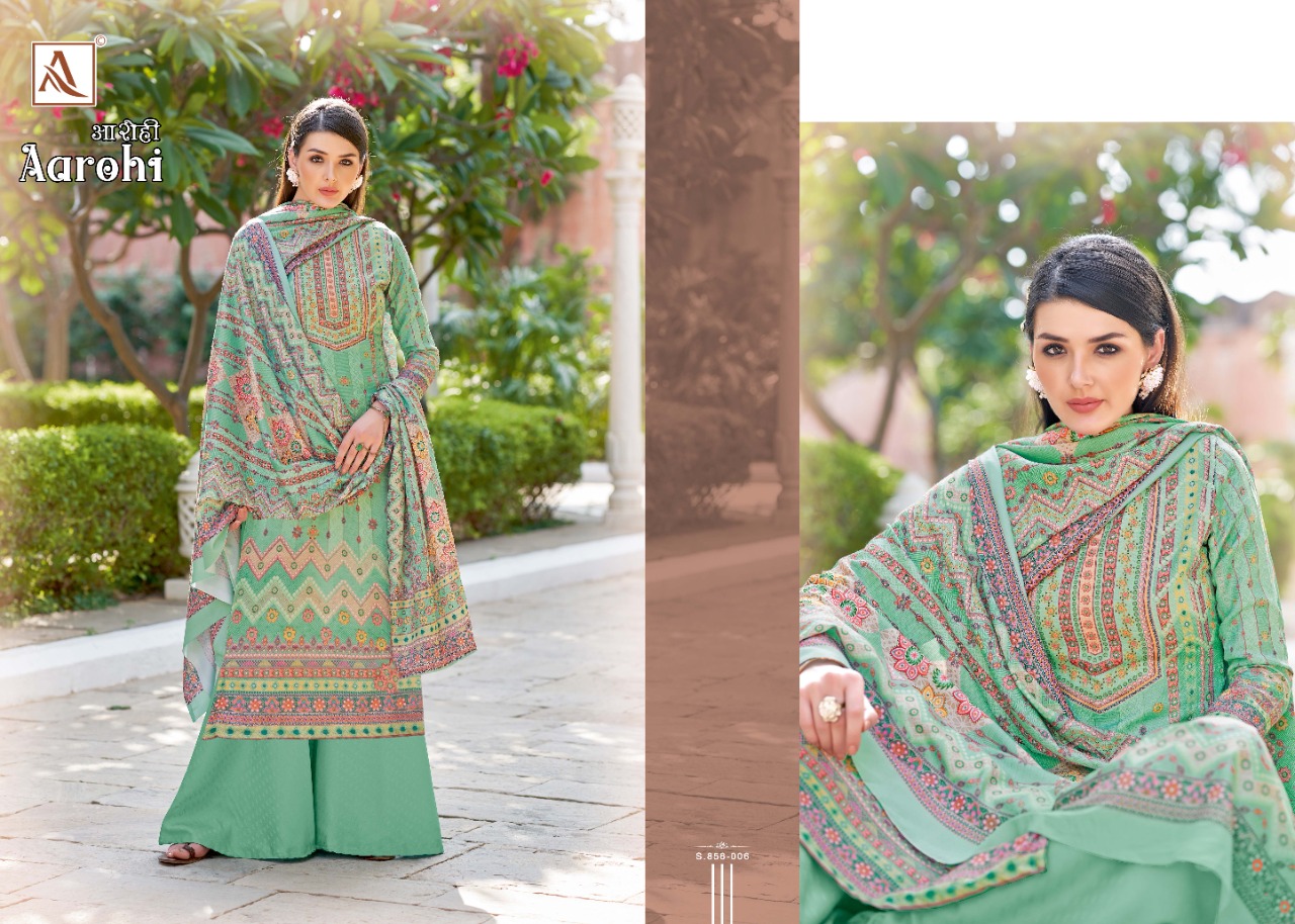 alok suit Aarohi pashmina decent look salwar suit catalog