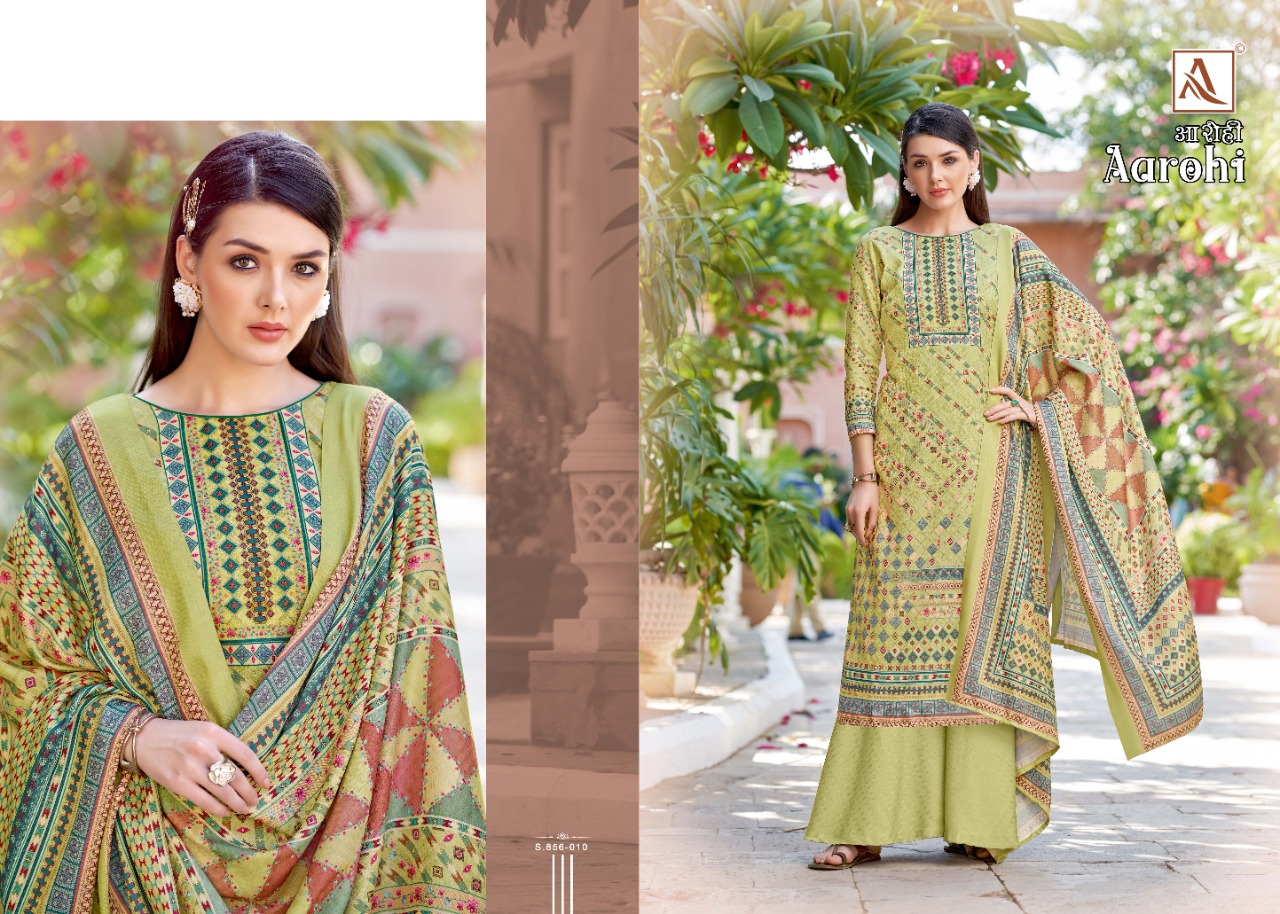 alok suit Aarohi pashmina decent look salwar suit catalog