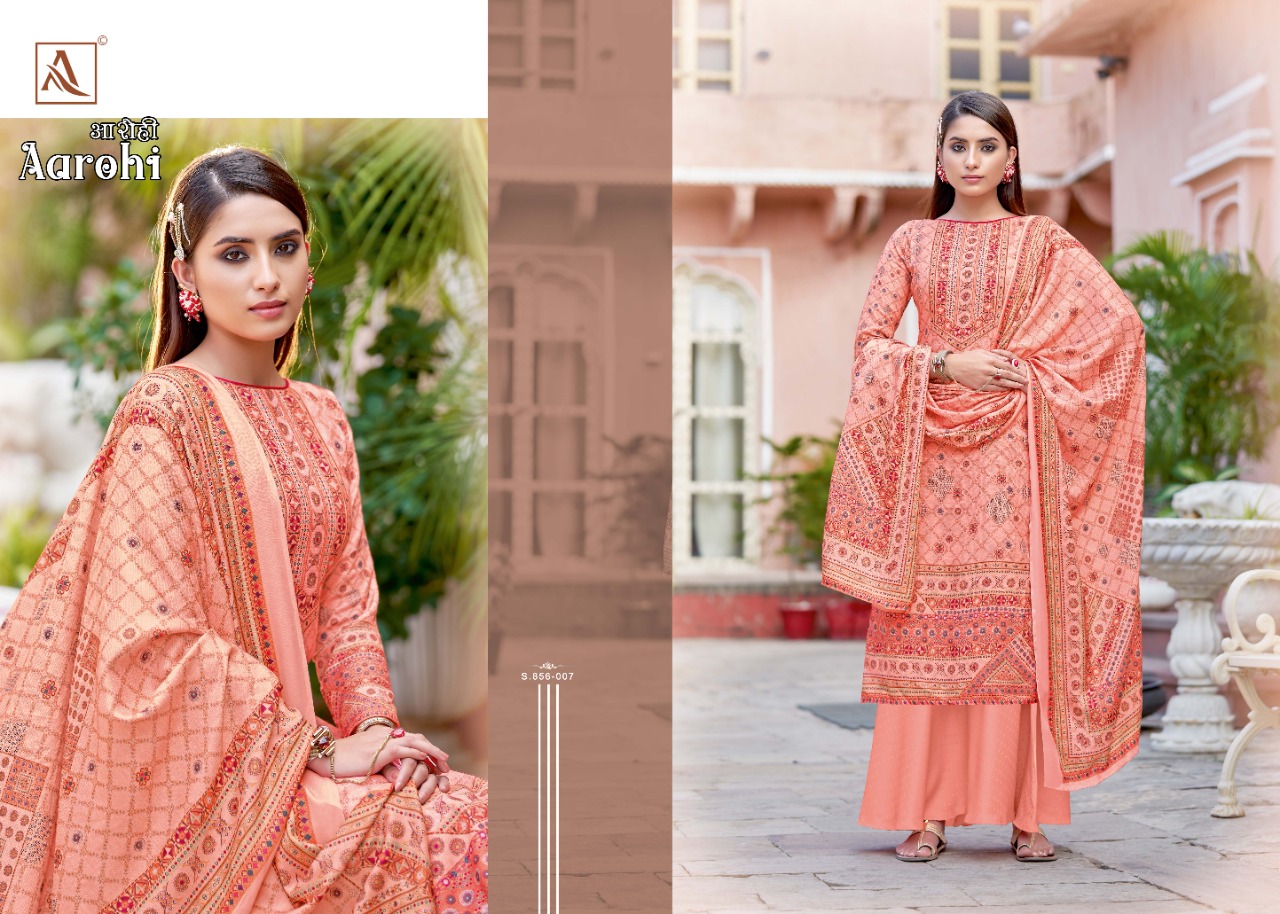 alok suit Aarohi pashmina decent look salwar suit catalog