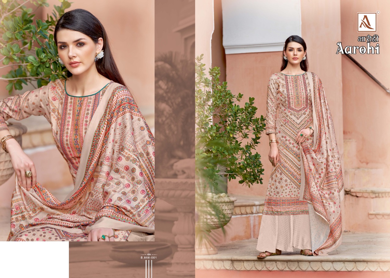 alok suit Aarohi pashmina decent look salwar suit catalog