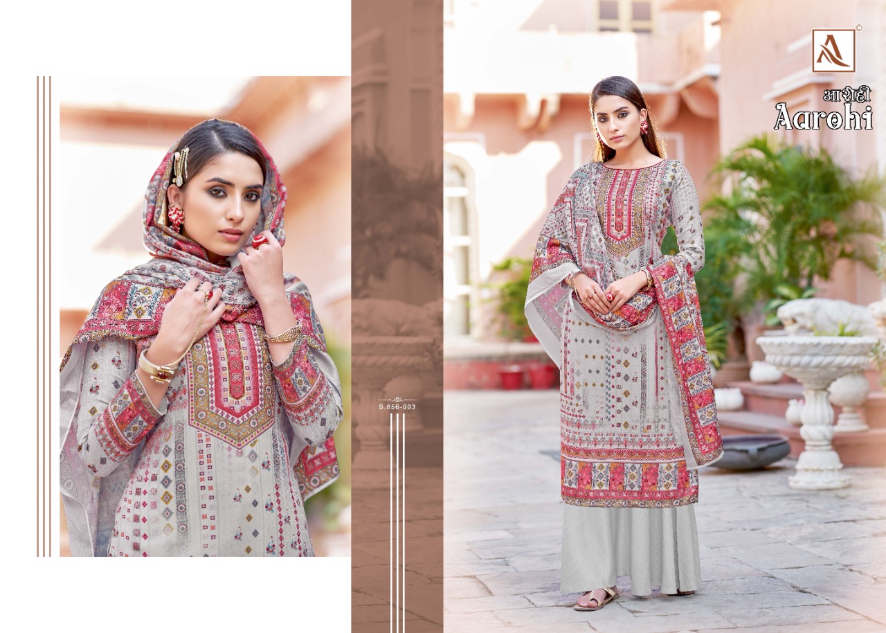 alok suit Aarohi pashmina decent look salwar suit catalog