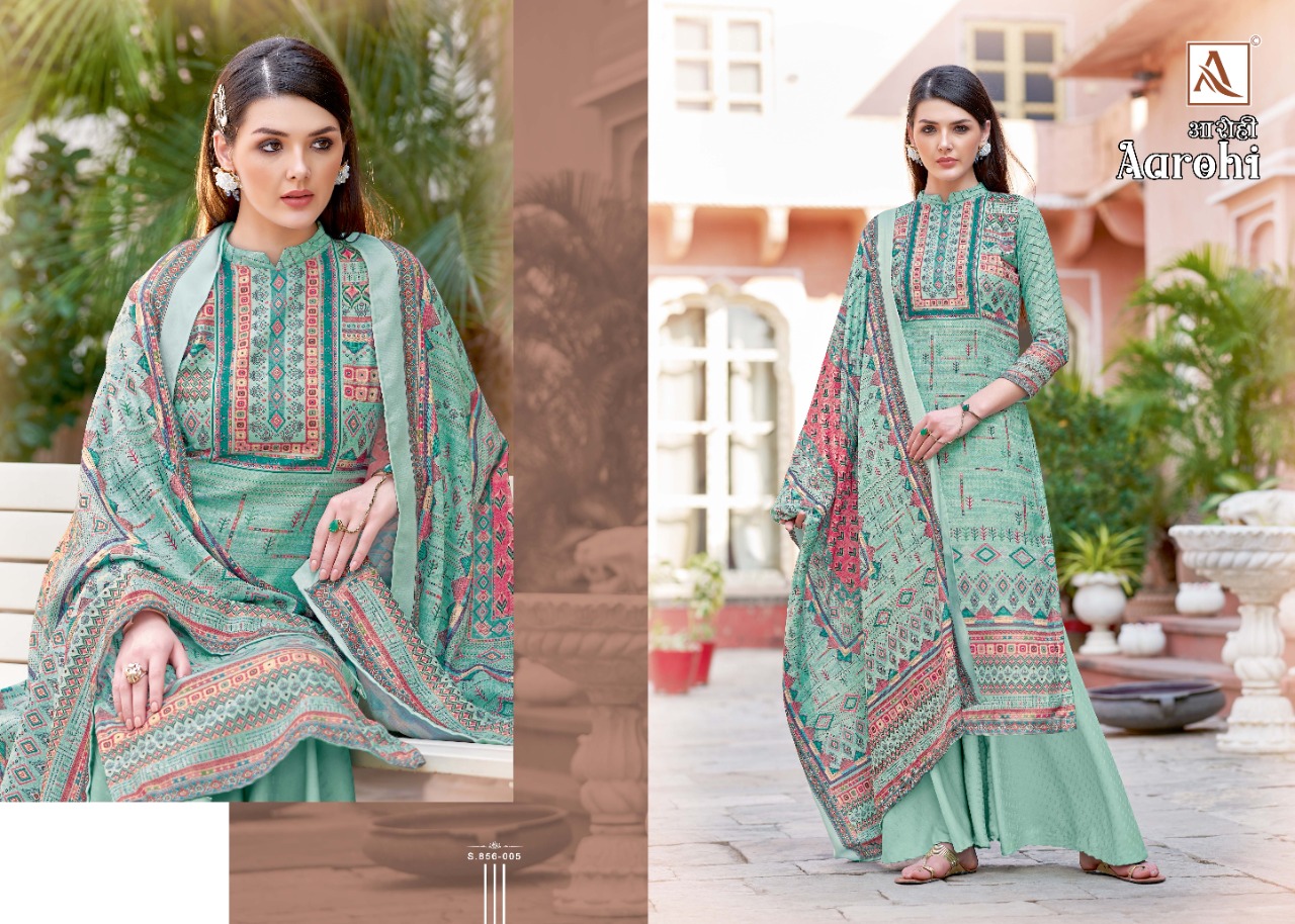 alok suit Aarohi pashmina decent look salwar suit catalog