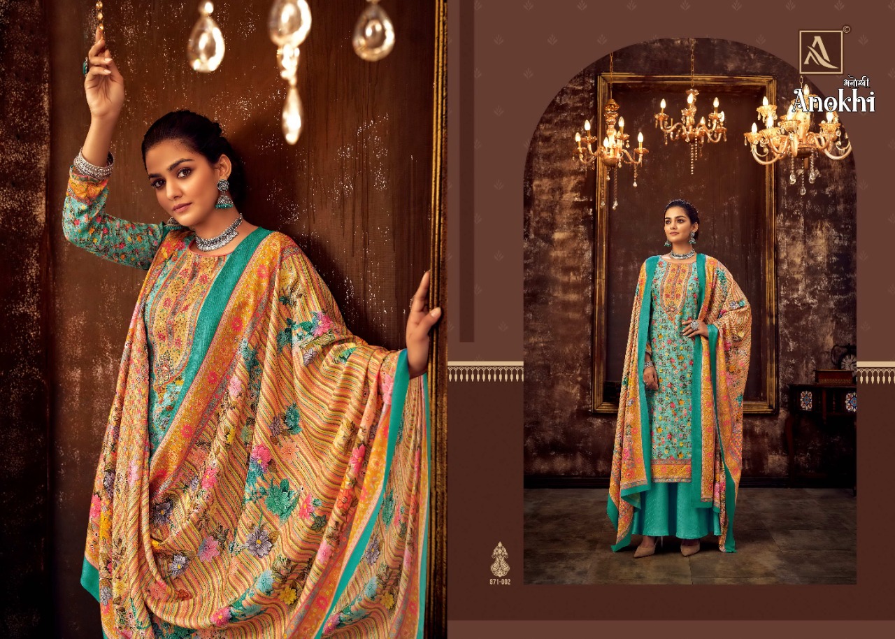 alok suit anokhi pure wool pashmina elegant look salwar suit catalog