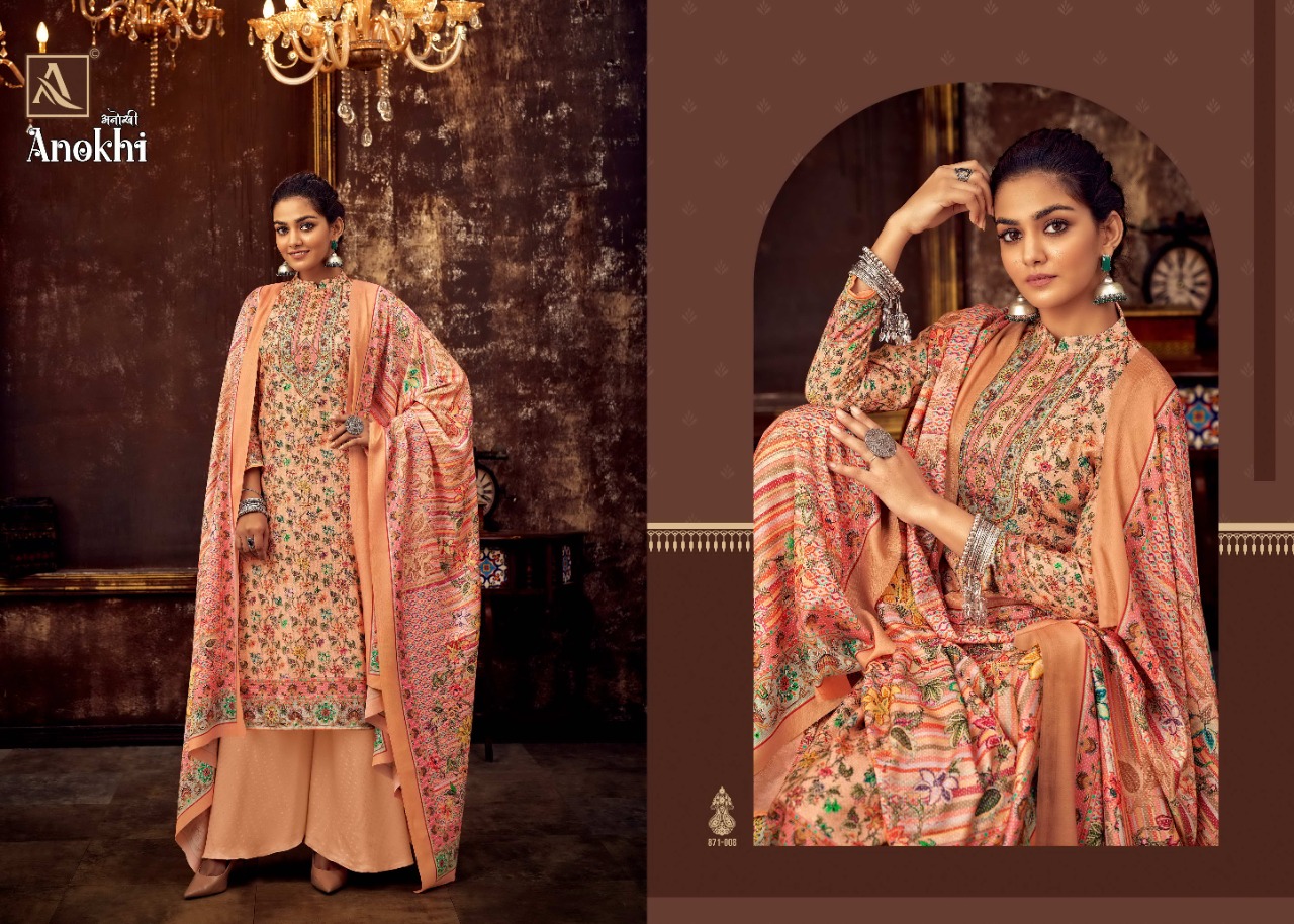 alok suit anokhi pure wool pashmina elegant look salwar suit catalog