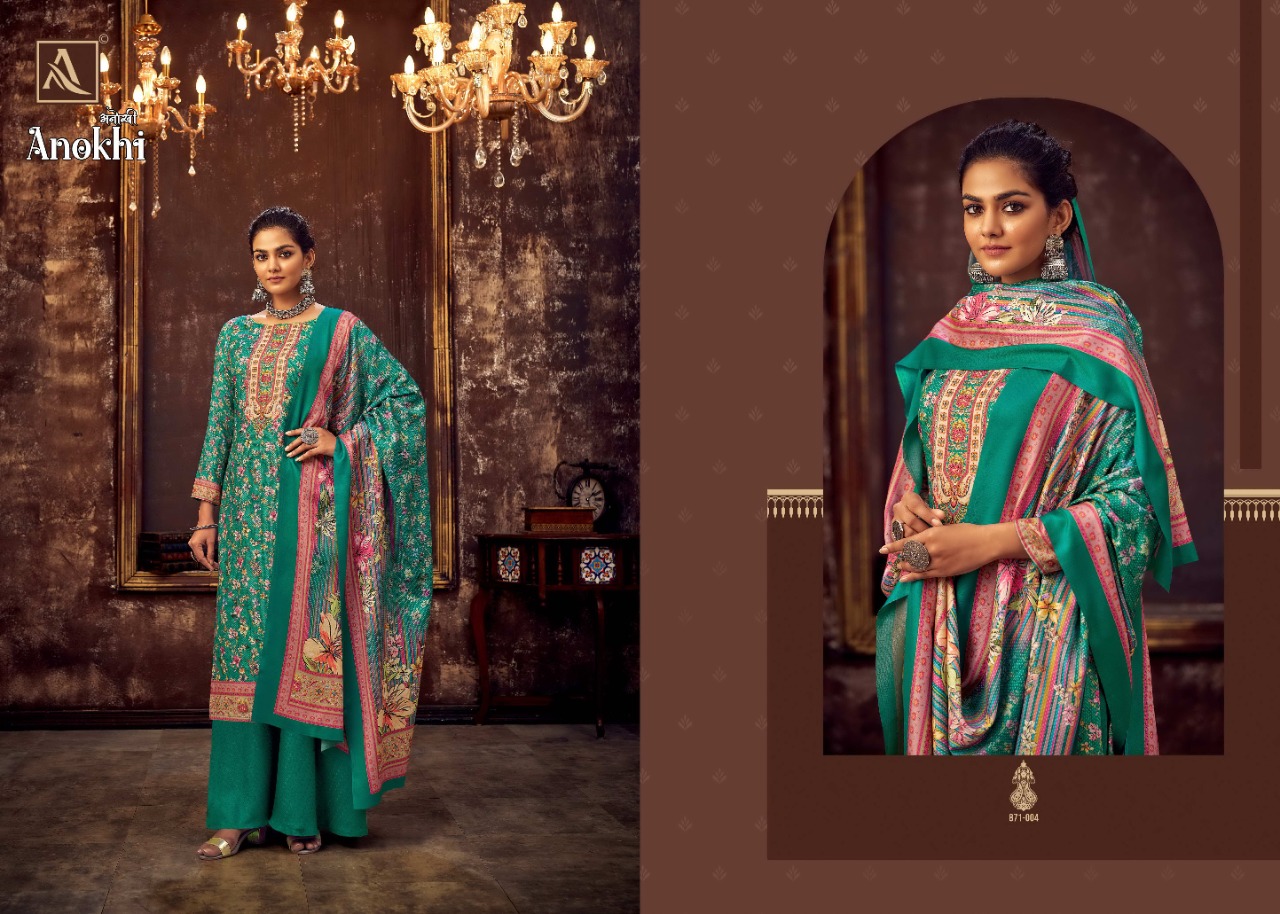 alok suit anokhi pure wool pashmina elegant look salwar suit catalog