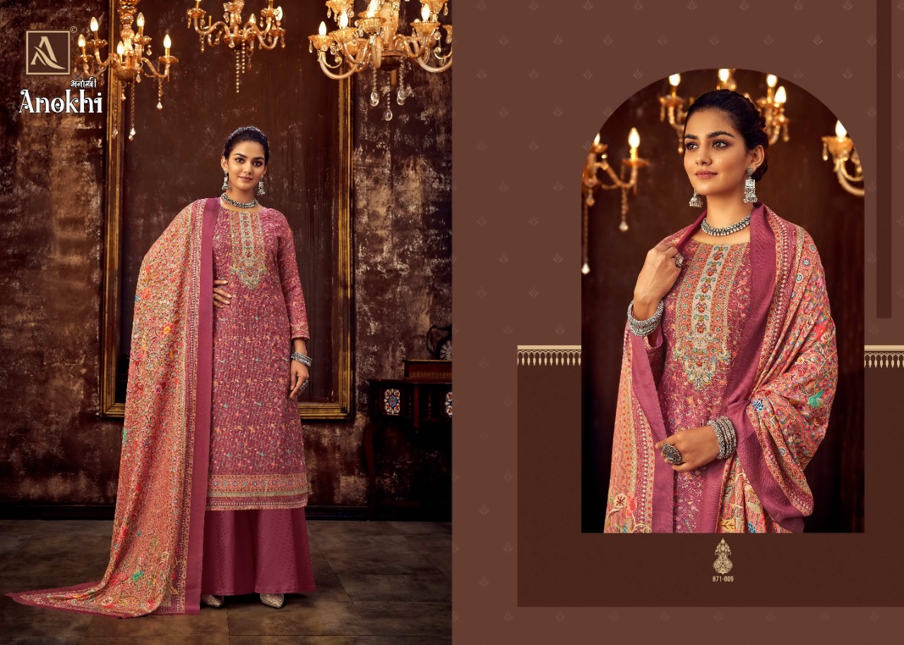 alok suit anokhi pure wool pashmina elegant look salwar suit catalog