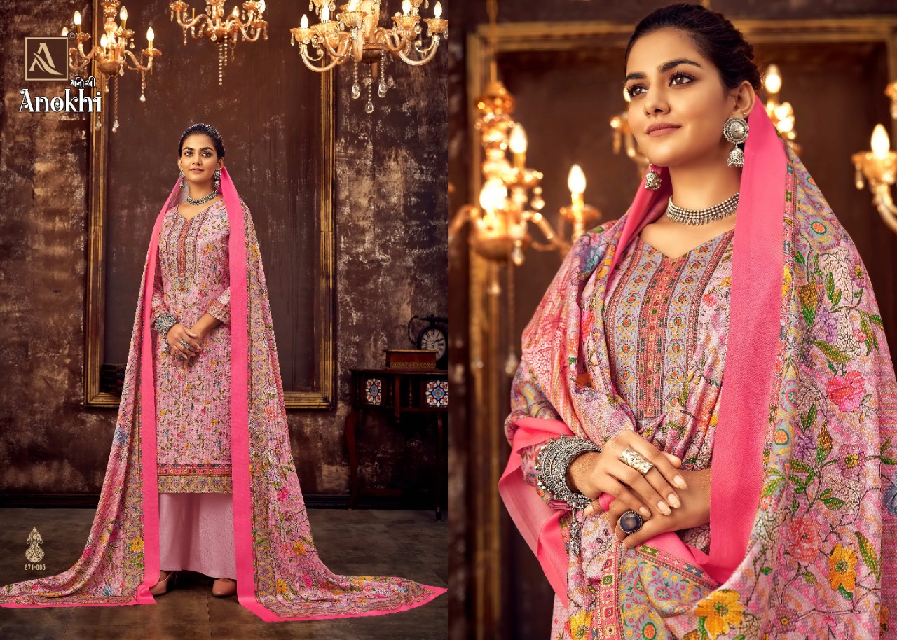 alok suit anokhi pure wool pashmina elegant look salwar suit catalog