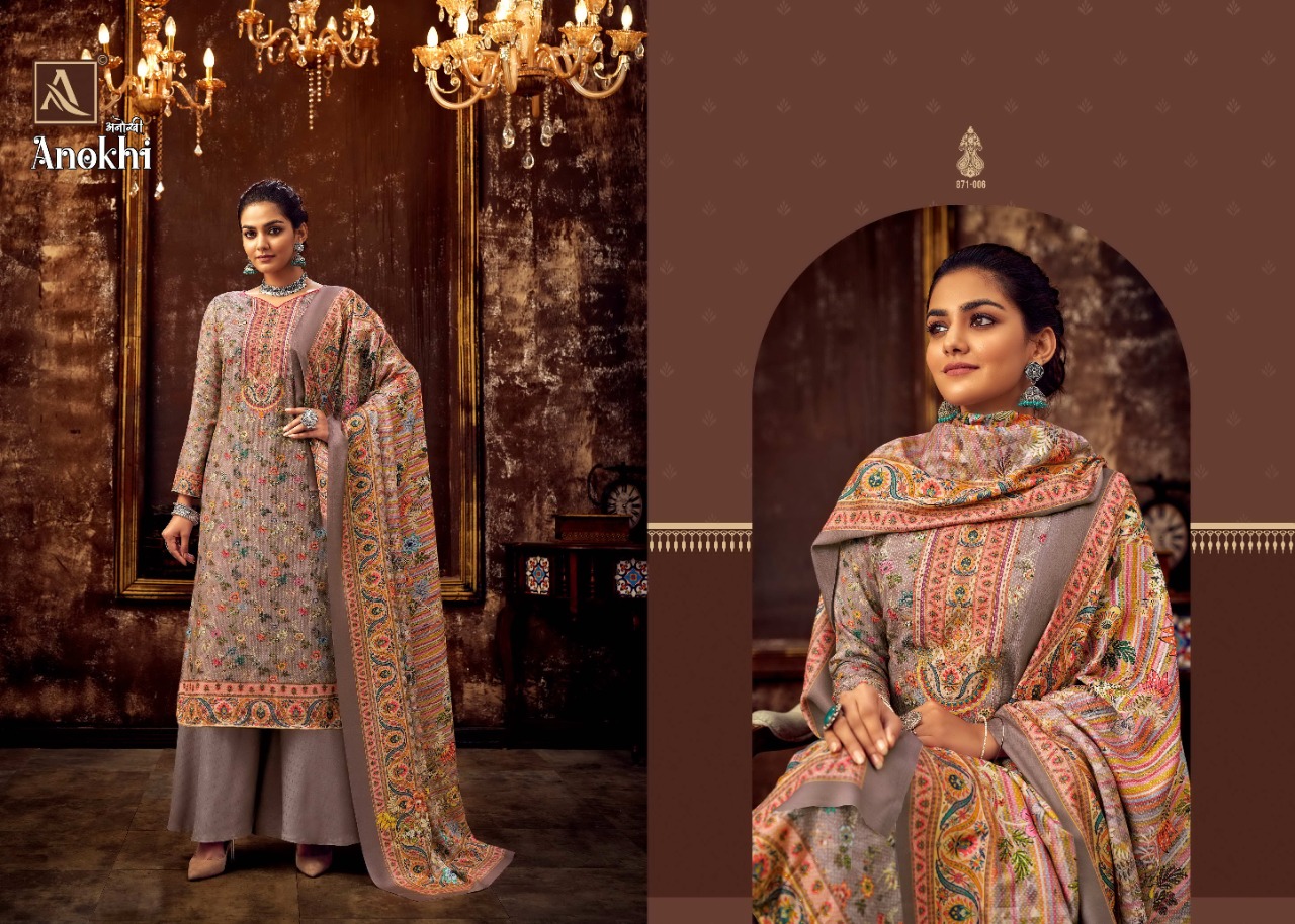 alok suit anokhi pure wool pashmina elegant look salwar suit catalog