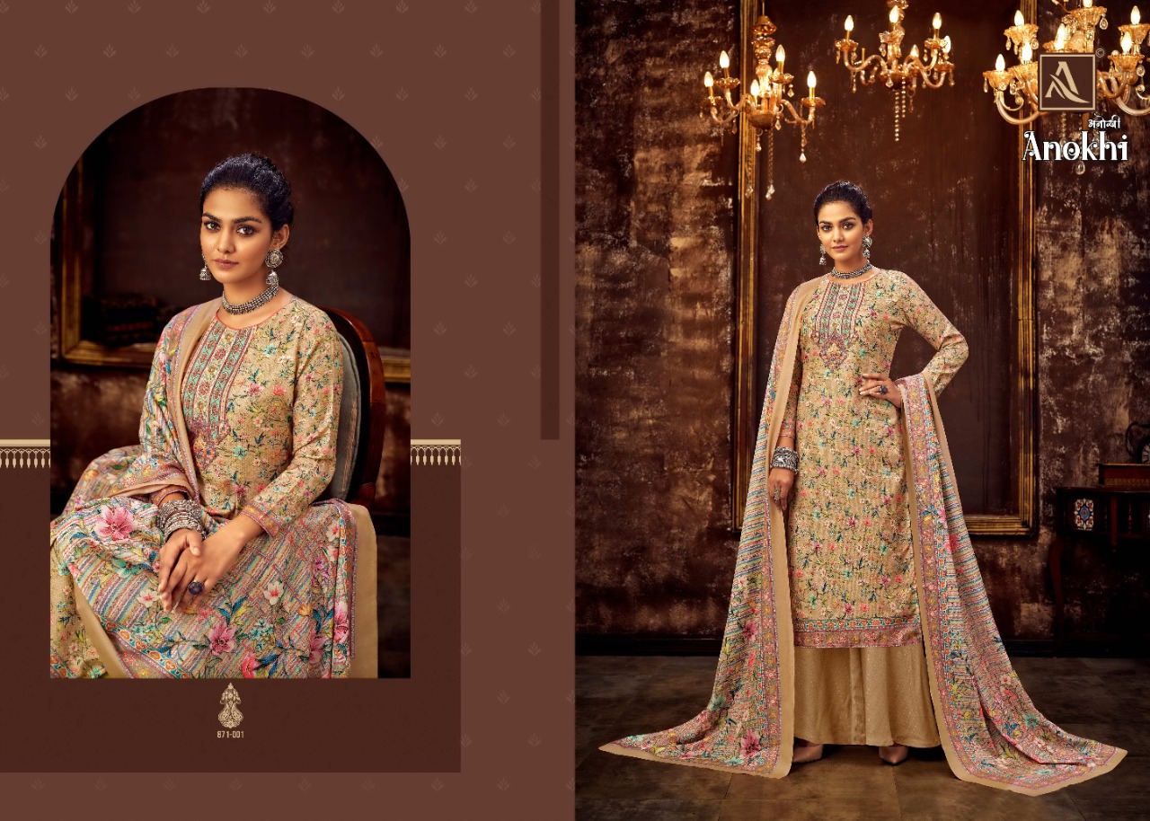 alok suit anokhi pure wool pashmina elegant look salwar suit catalog