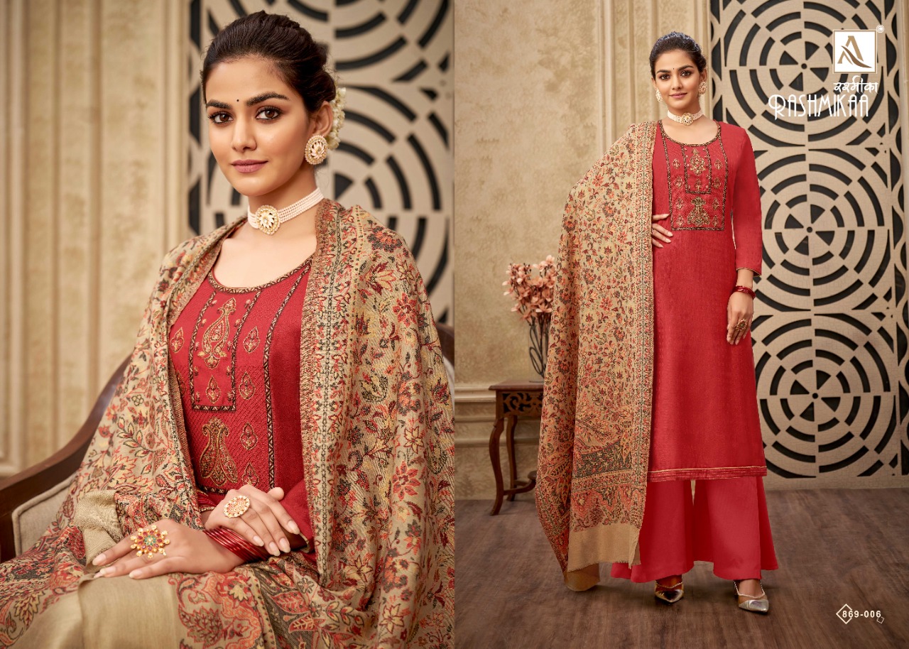 alok suit rashmikaa pashmina elegant salwar suit catalog