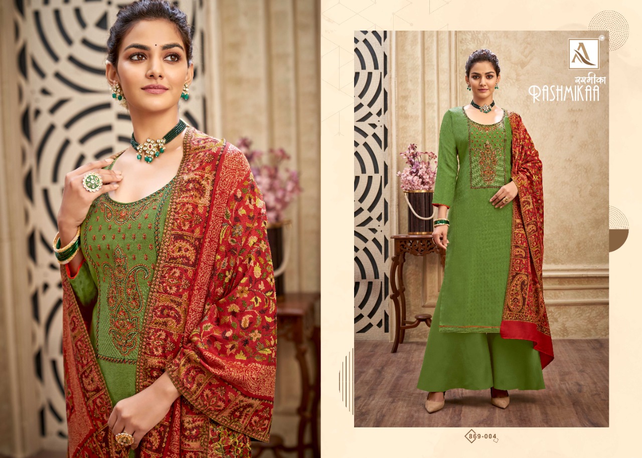 alok suit rashmikaa pashmina elegant salwar suit catalog