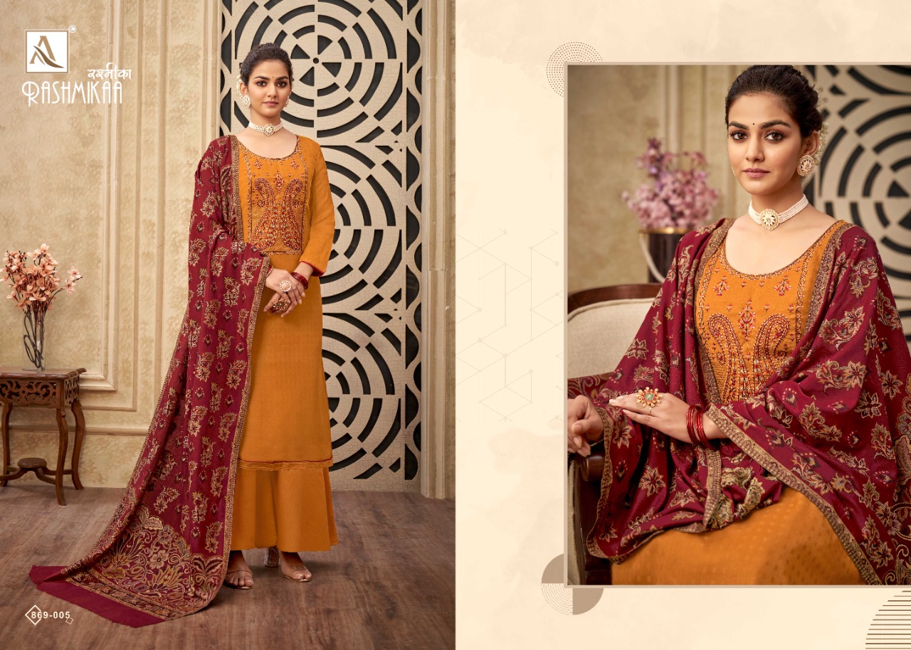 alok suit rashmikaa pashmina elegant salwar suit catalog