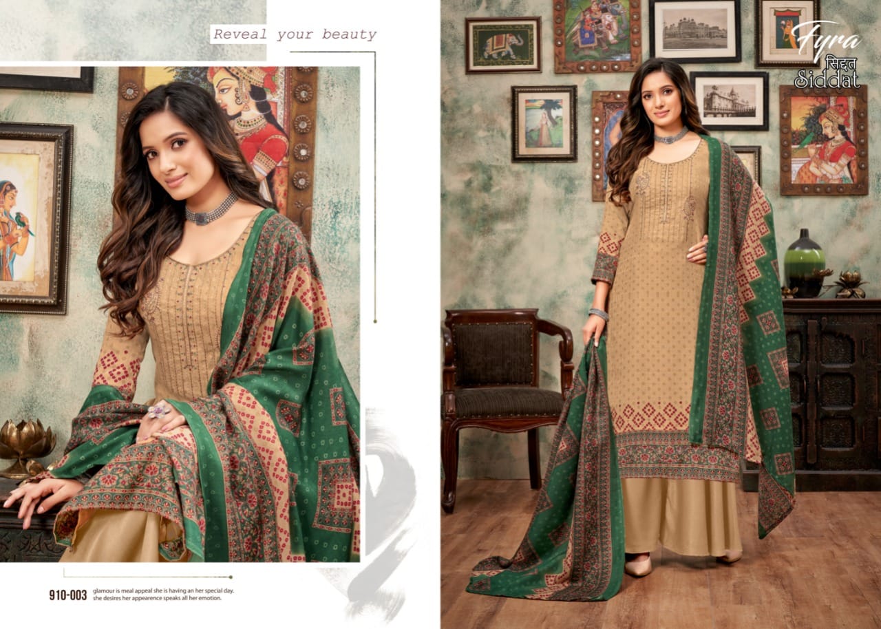 alok suit siddat pashmina astonishing salwar suit catalog