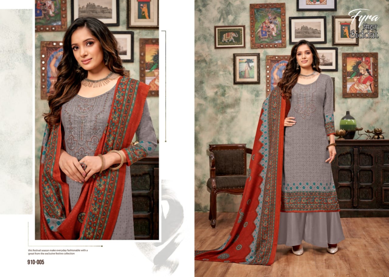 alok suit siddat pashmina astonishing salwar suit catalog