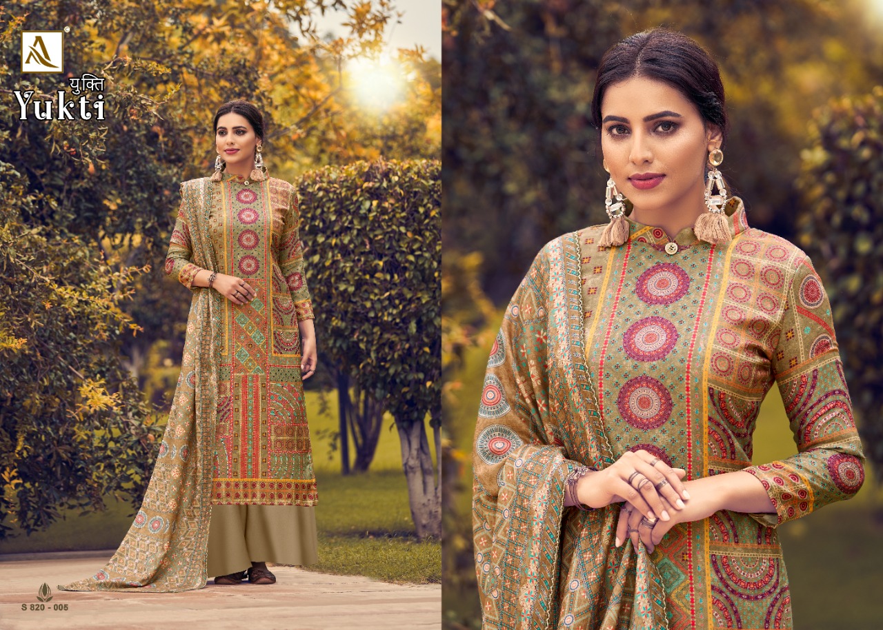 alok suit yukti pashmina decent look salwar suit catalog