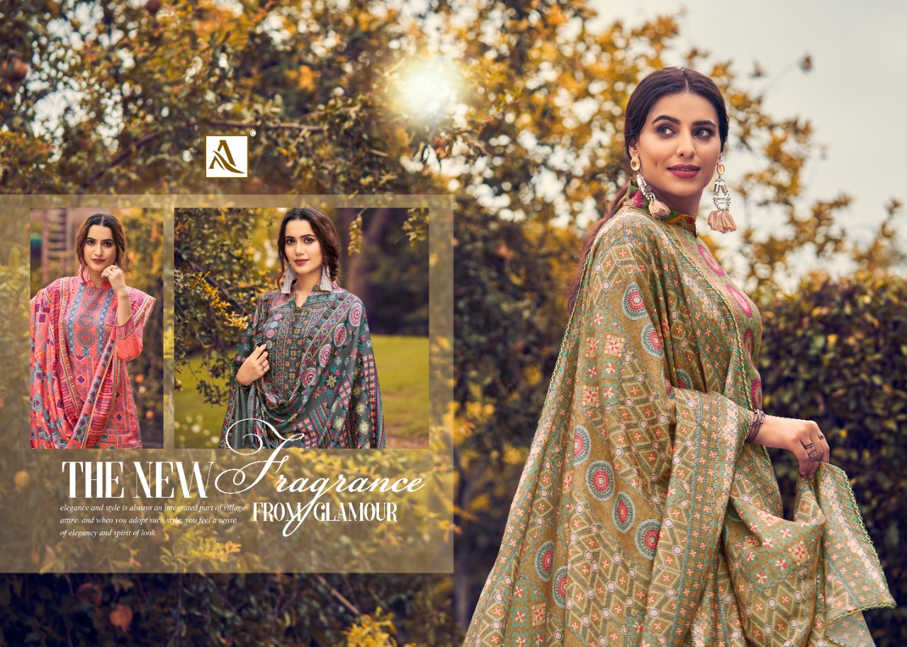 alok suit yukti pashmina decent look salwar suit catalog