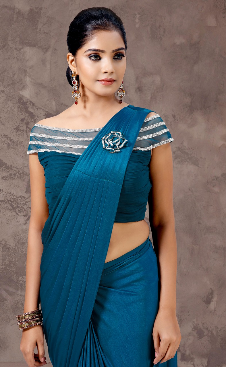 amoha trenza d no 1015570 lycra festive look  saree catalog