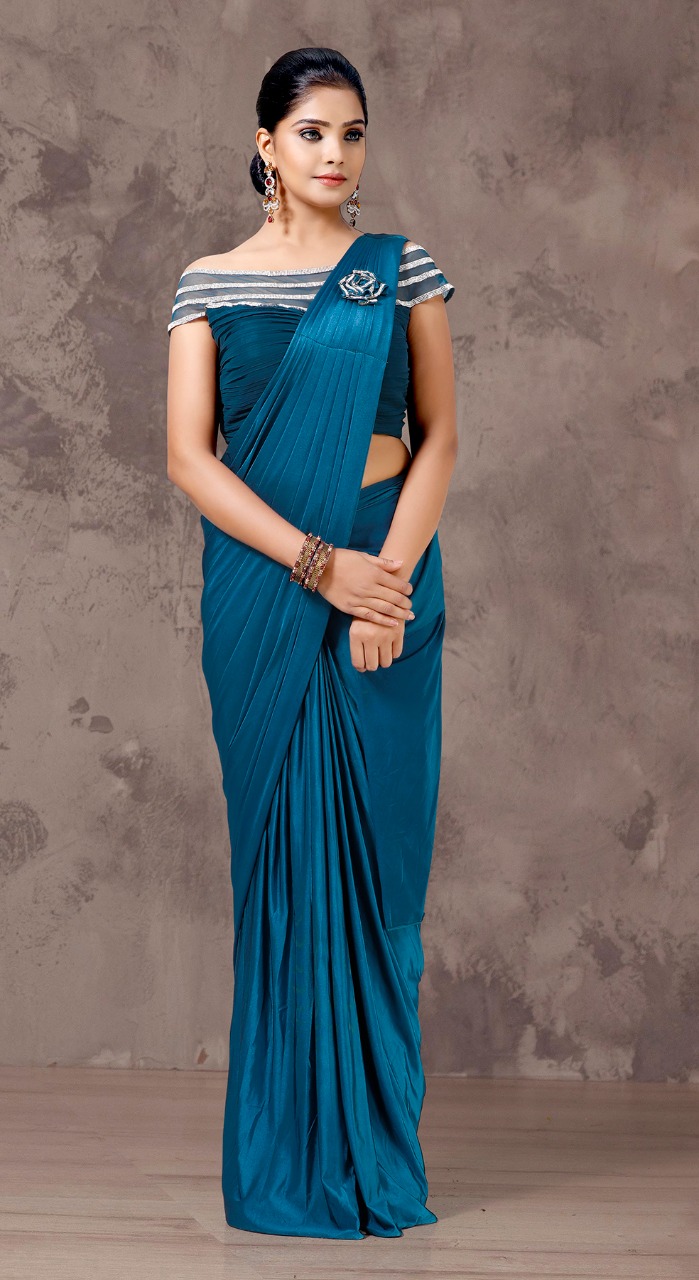 amoha trenza d no 1015570 lycra festive look  saree catalog