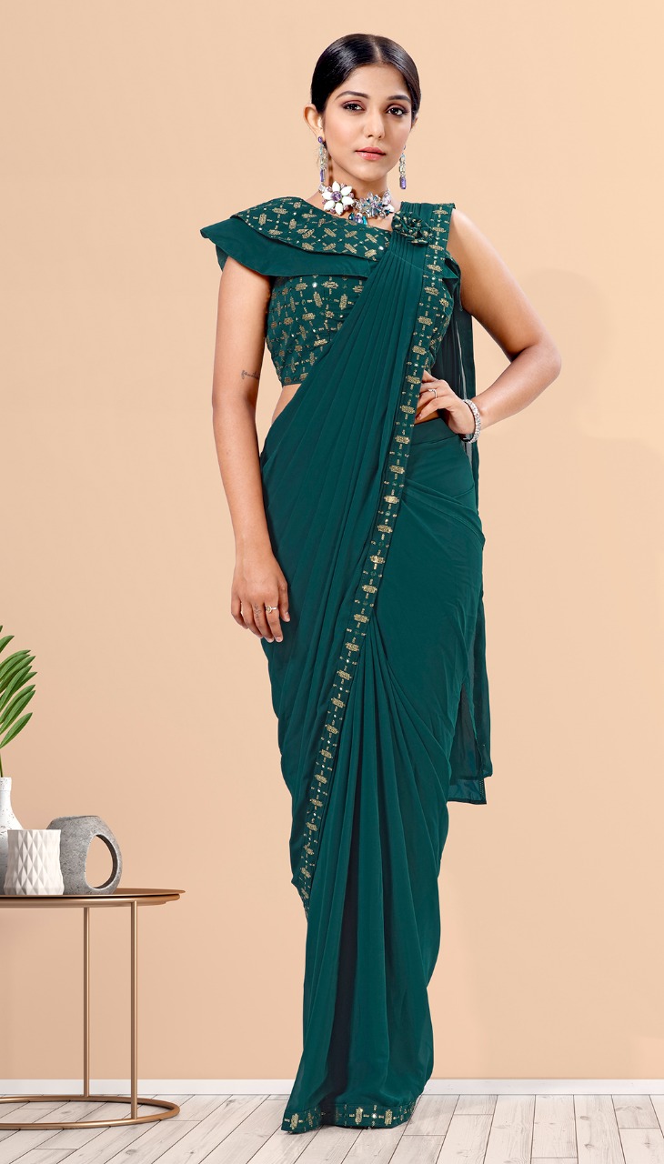 amoha trenza d no 1015580 georgette festive look  saree catalog