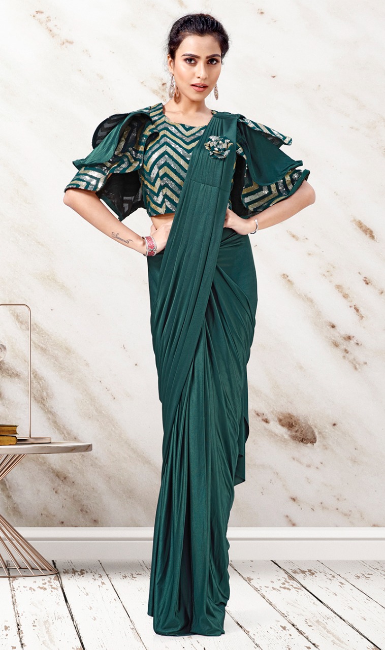 amoha trenza d no 10456 lycra regal look saree catalog