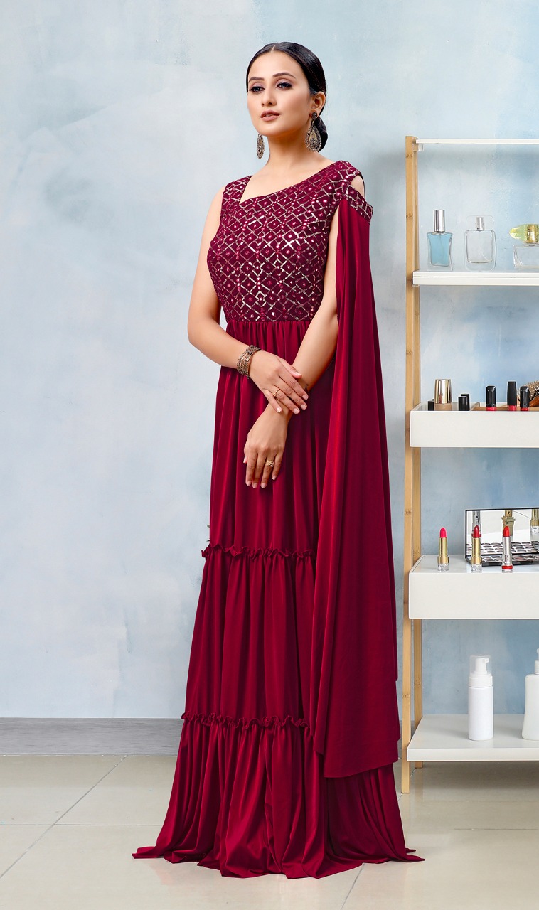 amohaz trendz d no 30499 lycra  gorgeous look gown catalog