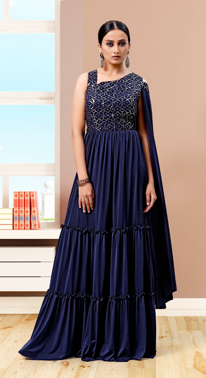 amohaz trendz d no 30499 lycra  gorgeous look gown catalog