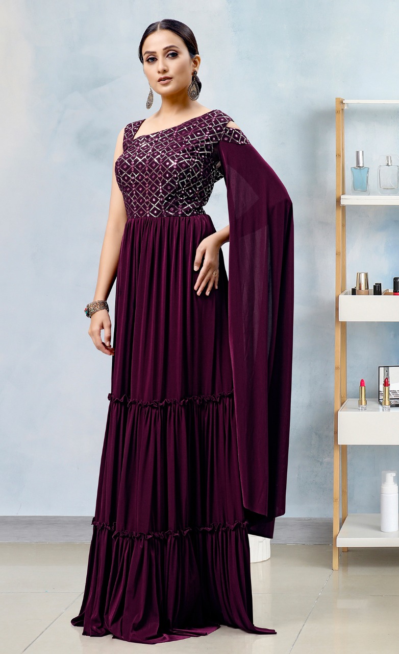 amohaz trendz d no 30499 lycra  gorgeous look gown catalog