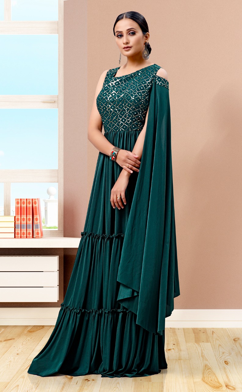 amohaz trendz d no 30499 lycra  gorgeous look gown catalog