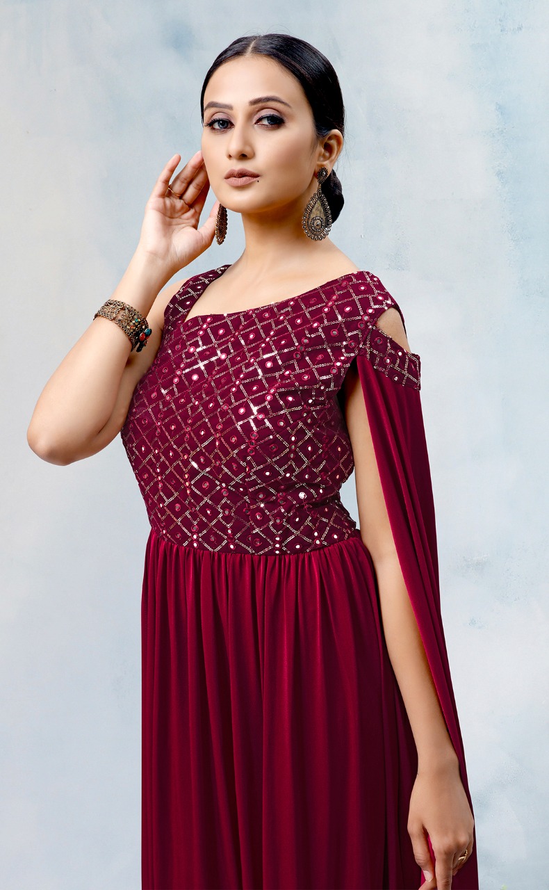 amohaz trendz d no 30499 lycra  gorgeous look gown catalog