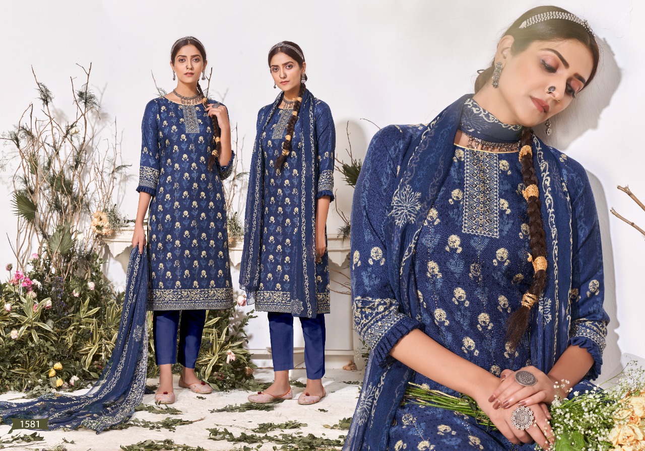 bipson aayat d no 1577 1584 pashmina elegant salwar suit catalog