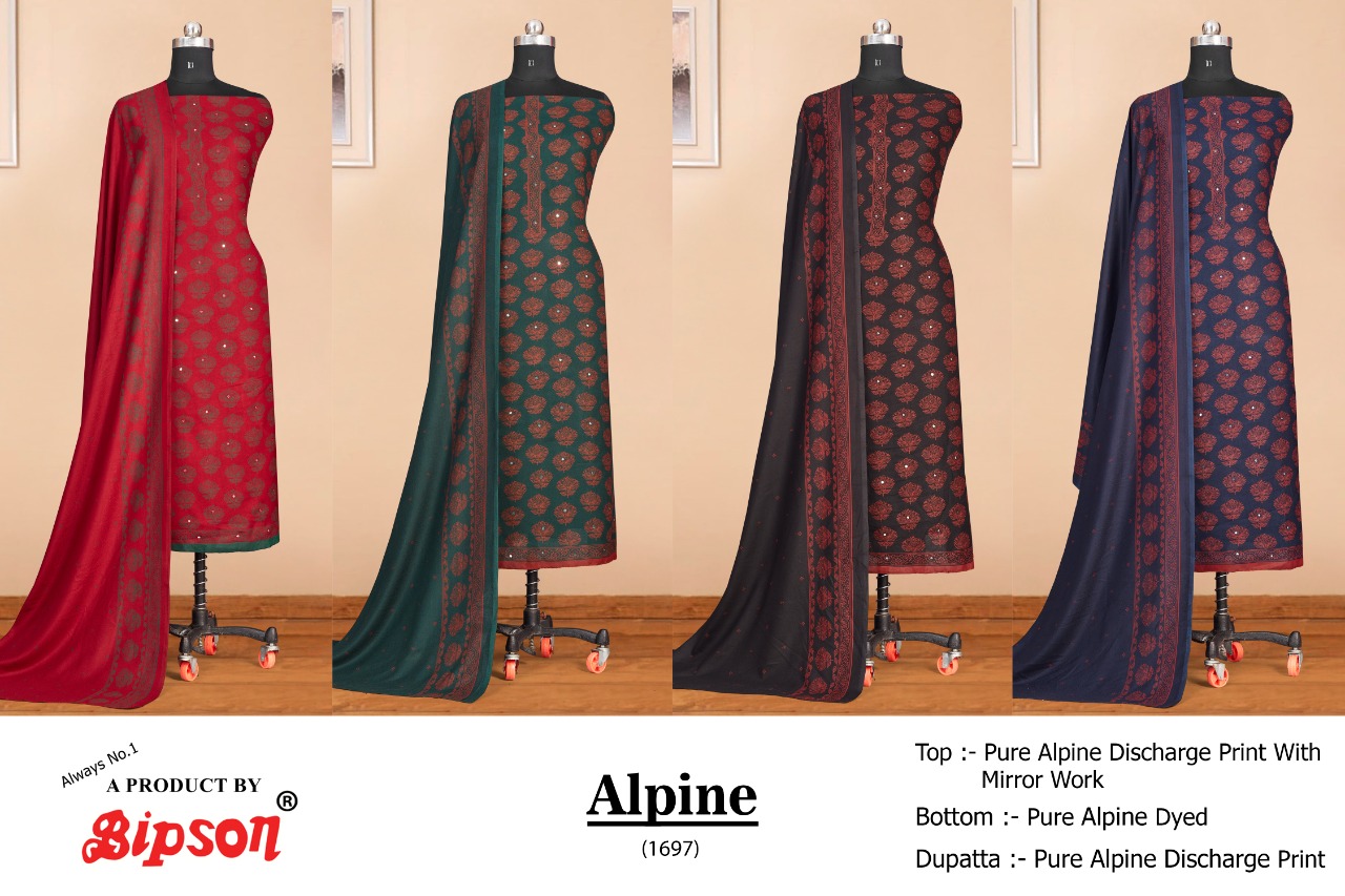 bipson alpine 1697 alpine decent look salwar suit catalog