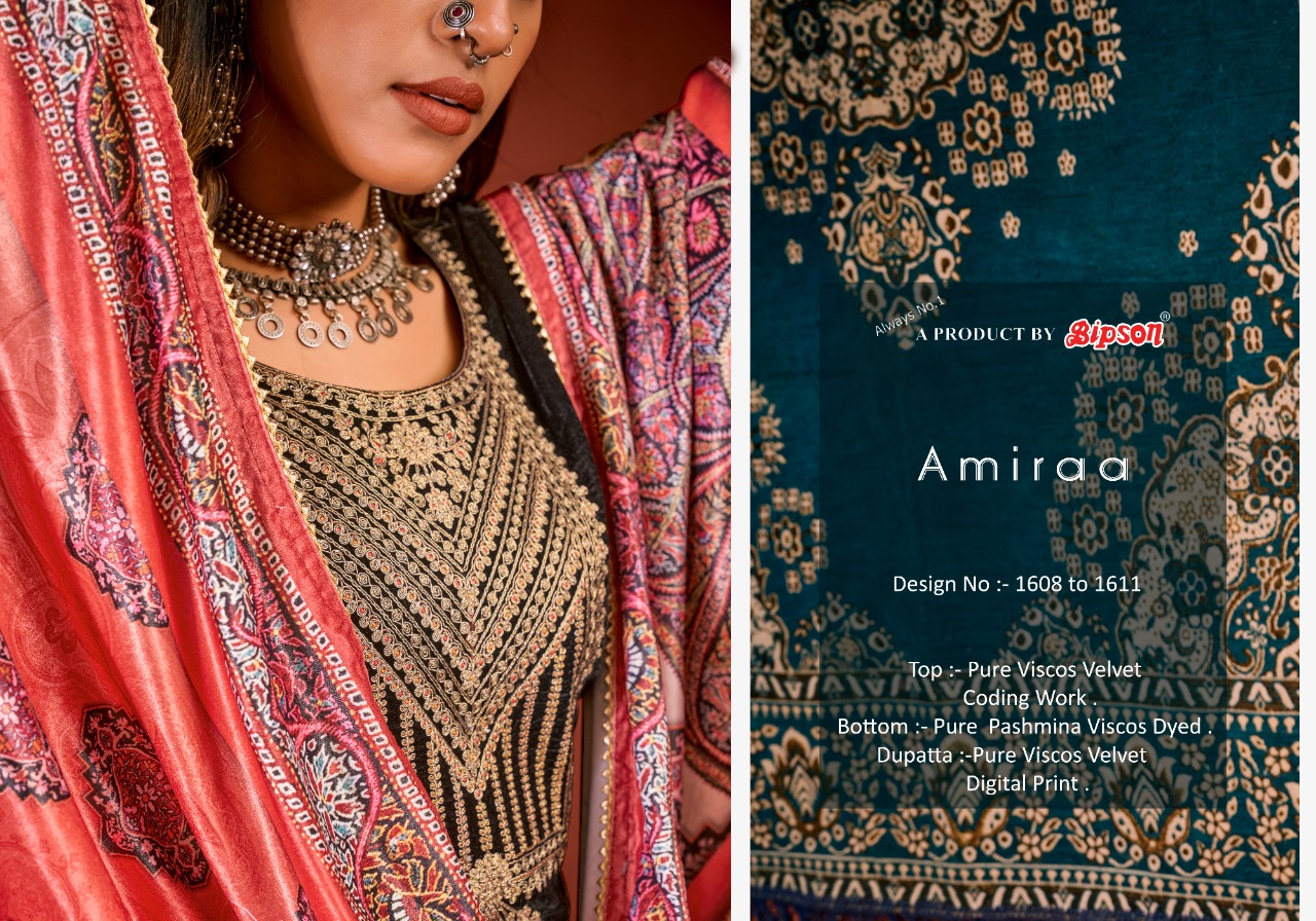 bipson amiraa viscose astonising salwar suit catalog