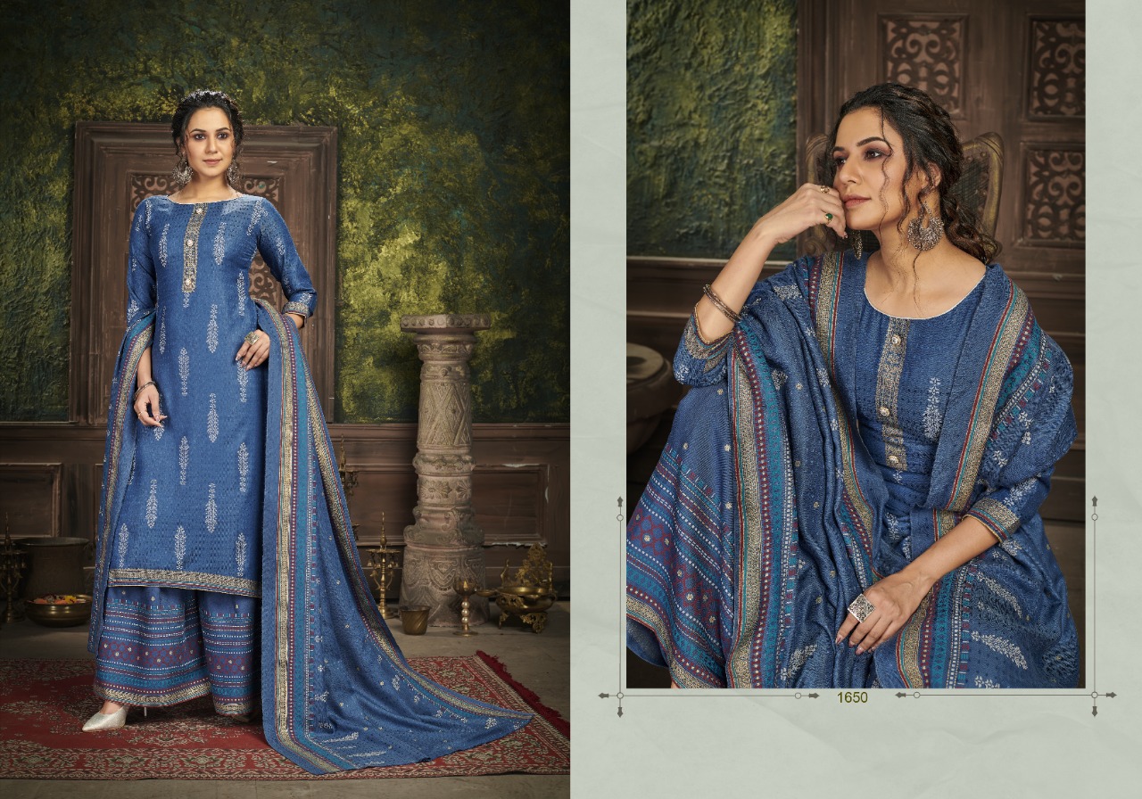 bipson kirnoor 1649 1652 pashmina exclusive print salwar suit catalog