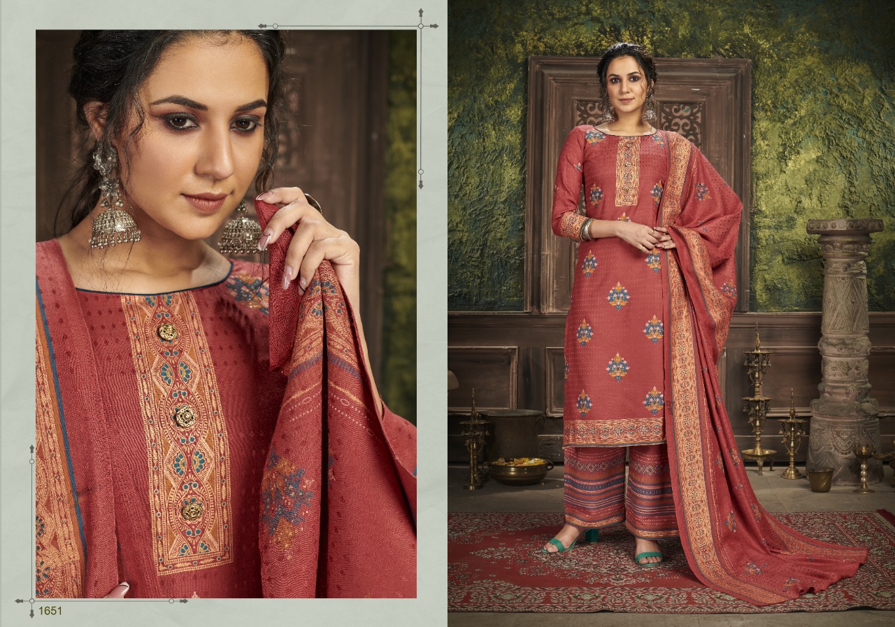 bipson kirnoor 1649 1652 pashmina exclusive print salwar suit catalog