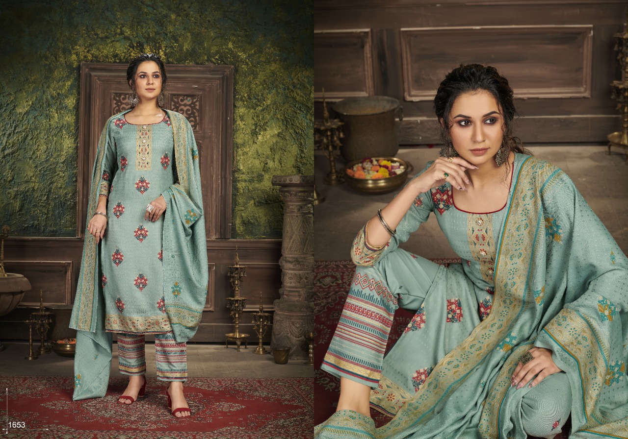 bipson kirnoor 1653 1656 pashmina graceful look salwar suit catalog