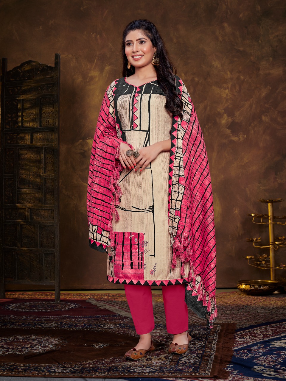 bipson preeto 1672 pashmna gorgeous look salwar suit catalg