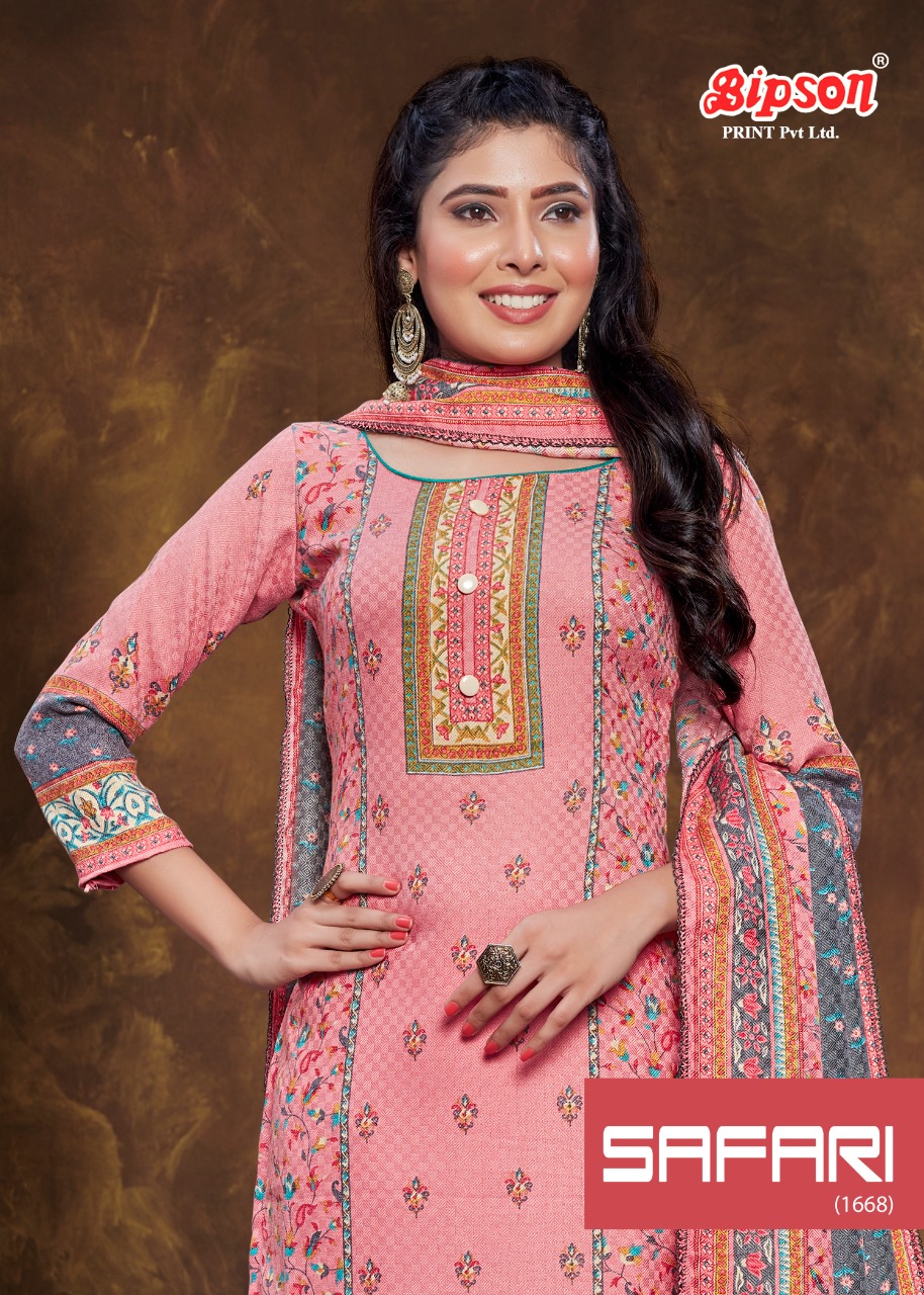 bipson safari 1668 pashmina gorgeous look salwar suit catalog