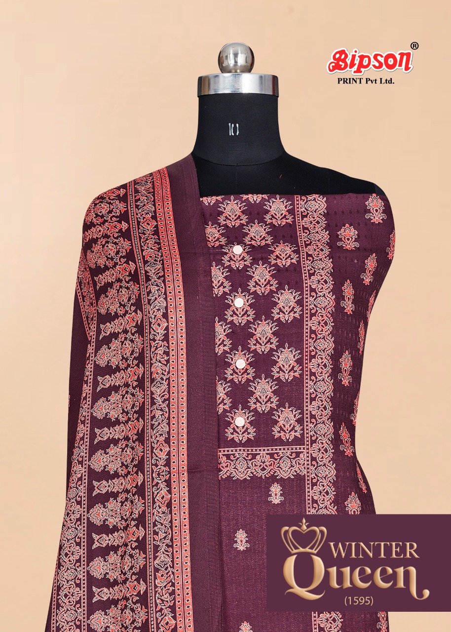 bipson winter queen 1595 pashmina regal look salwar suit catalog