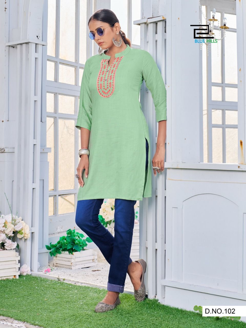 blue hills city light vol 1 rayon  decent look short top catalog