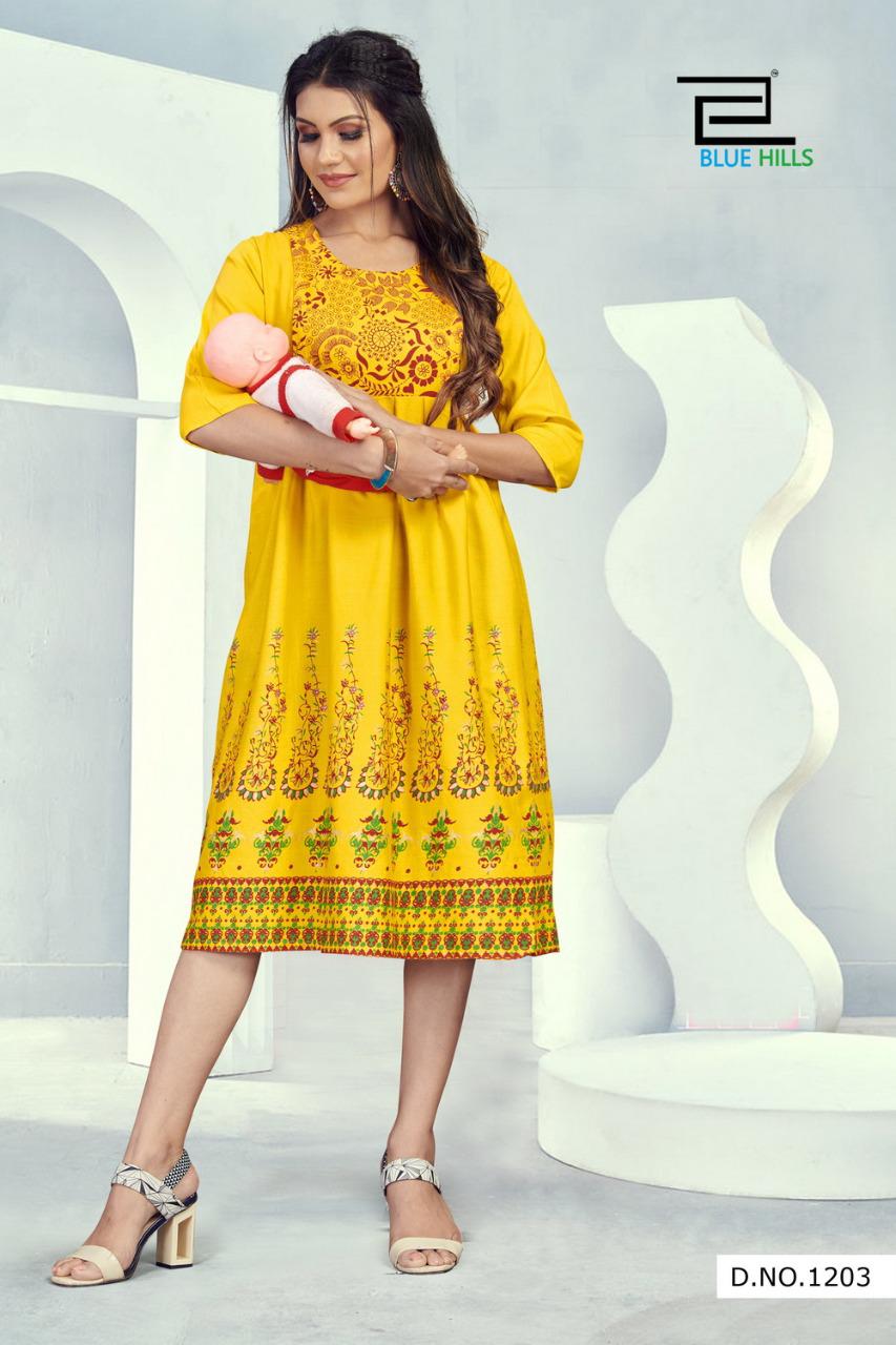 blue hills little things vol 1 rayon decent look kurti catalog