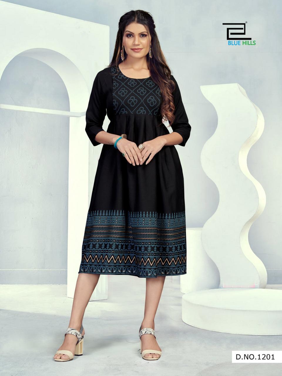 blue hills little things vol 1 rayon decent look kurti catalog