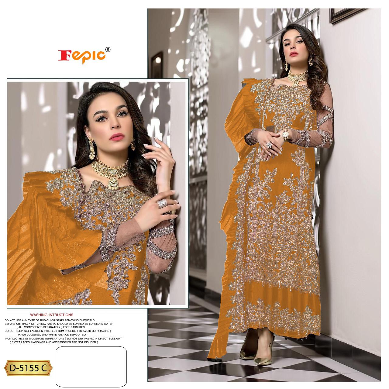 FEPIC Rosemeen D 5155 C Salwar Kameez Faux georgette Singles