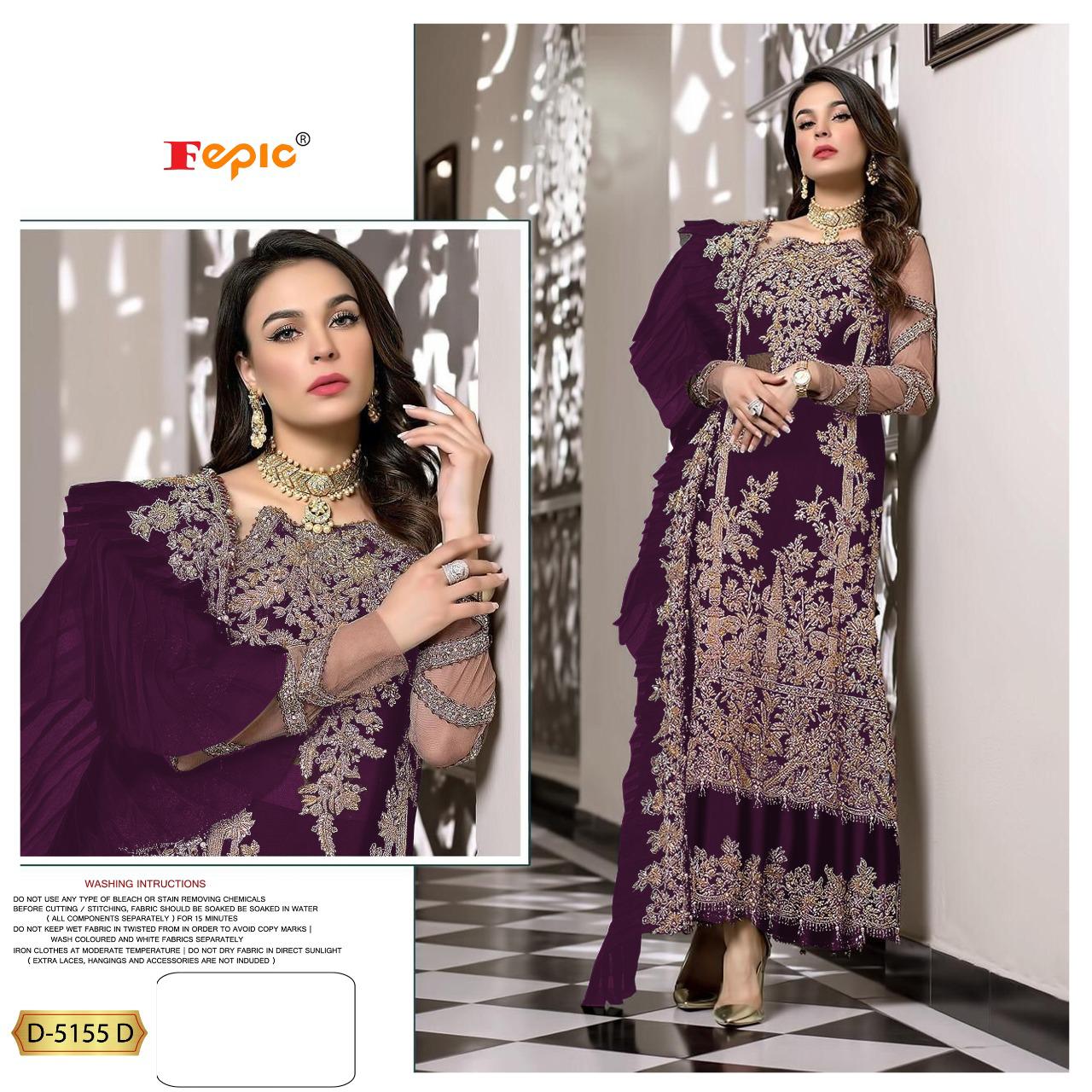 FEPIC Rosemeen D 5155 D Salwar Kameez Faux georgette Singles