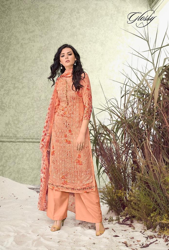 glossy crescent viscose gorgeous look salwar suit catalog